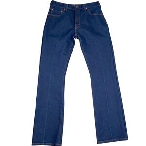 Levi's 517 Jeans Mens 33x34 Indigo Blue Bootcut Creased Americana Retro Denim